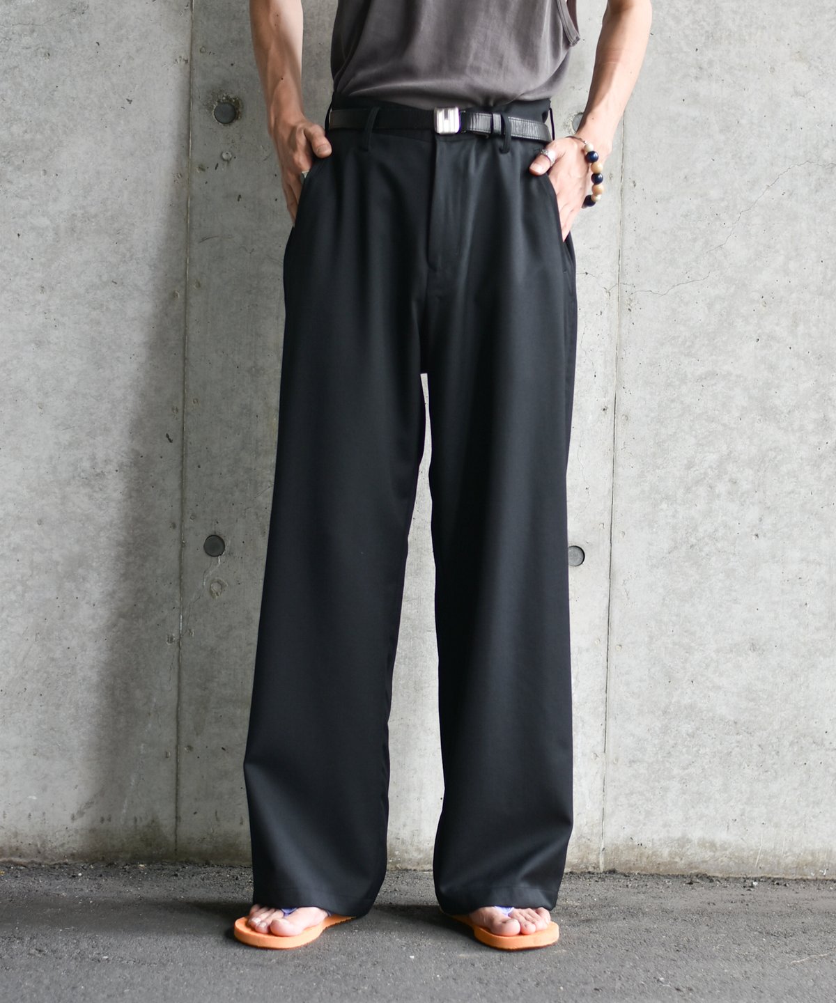 パンツ NAKEDGAUGE/WOOL GABARDINE ASHLEY SLACKS LAST1】nakedgauge WOOL GABARDINE ASHLEY SLACKS