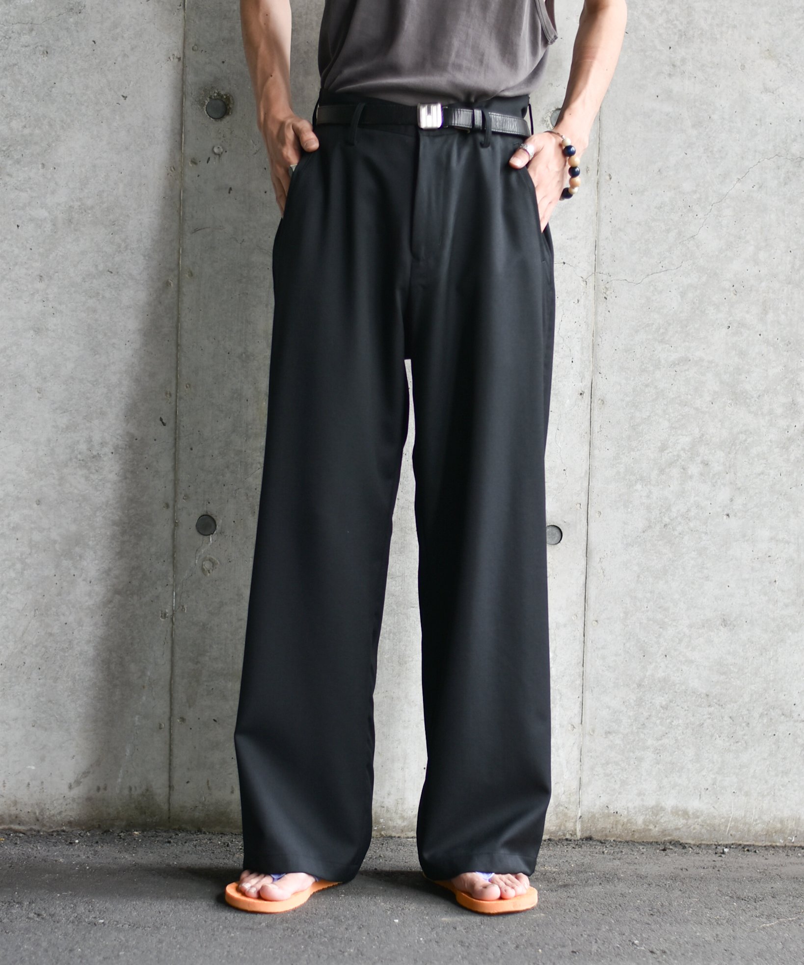 LAST1】nakedgauge WOOL GABARDINE ASHLEY SLACKS