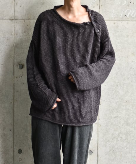 nakedgauge COTTON LINEN LOOSE FIT SWEATER