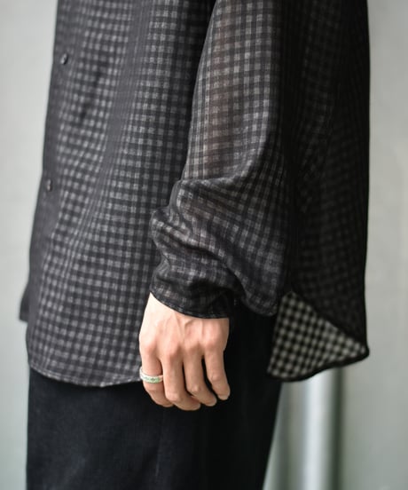 saby LAPEL SHIRTS - Bishu Japan wool Plaid FAB -