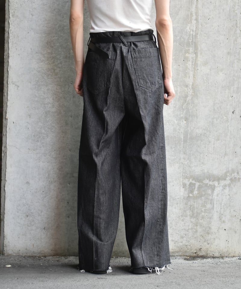 LAST1】saby TUCK BAGGY TYPE 3 - Stripe Jacquard