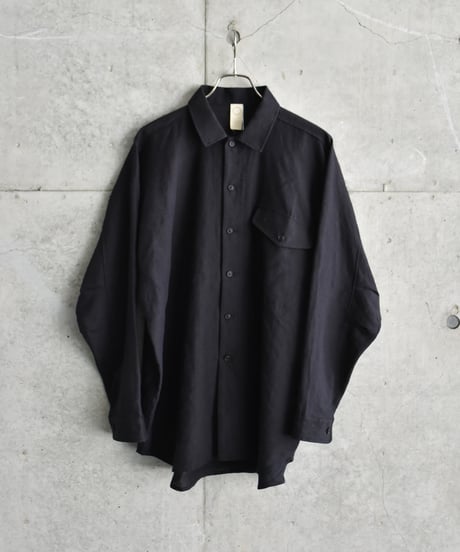 O project  PLAIN LOOSE SHIRT/MOHAIR WOOL LINEN
