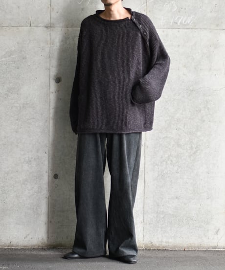 nakedgauge COTTON LINEN LOOSE FIT SWEATER