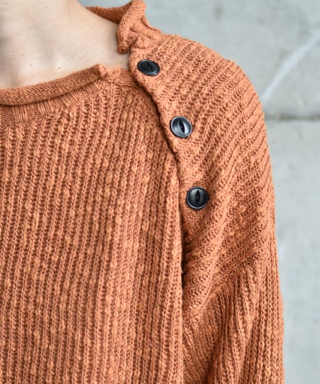 nakedgauge COTTON LINEN LOOSE FIT SWEATER