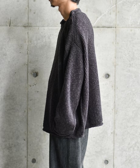 nakedgauge COTTON LINEN LOOSE FIT SWEATER