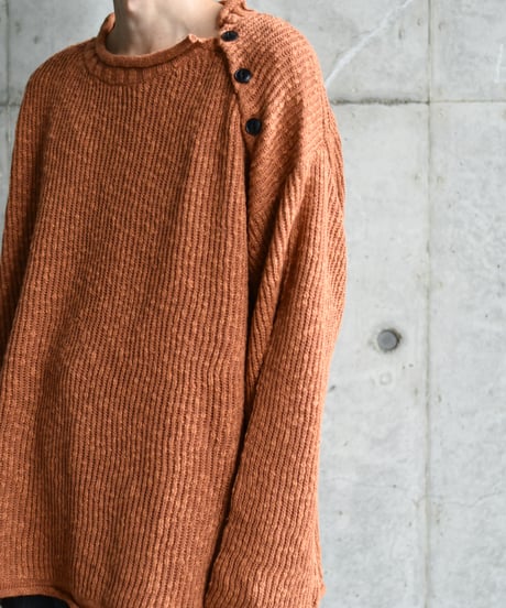 nakedgauge COTTON LINEN LOOSE FIT SWEATER