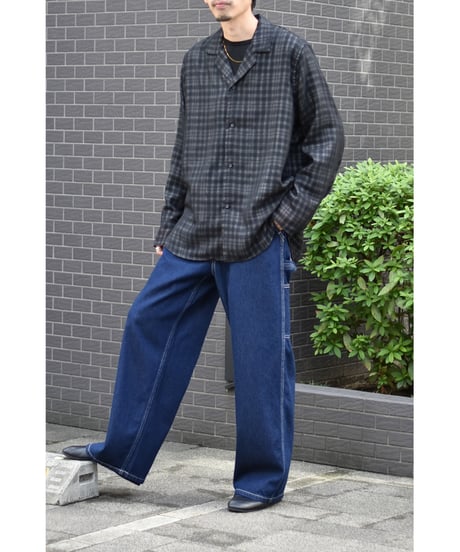 saby LAPEL SHIRTS - Bishu Japan wool Plaid FAB -