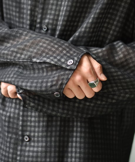 saby LAPEL SHIRTS - Bishu Japan wool Plaid FAB -
