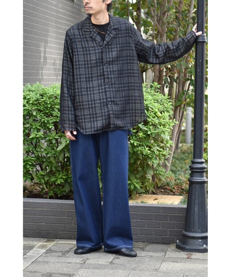 saby LAPEL SHIRTS - Bishu Japan wool Plaid FAB -