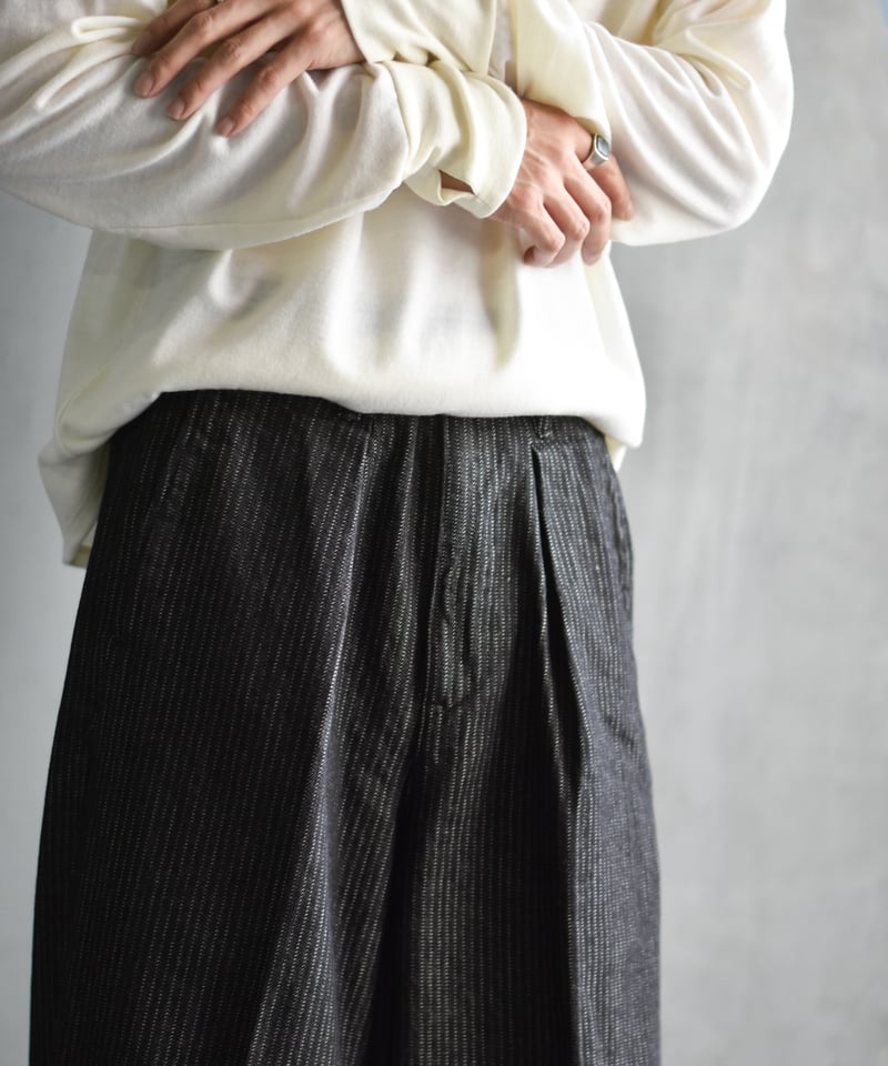 LAST1】saby TUCK BAGGY TYPE 3 - Stripe Jacquard