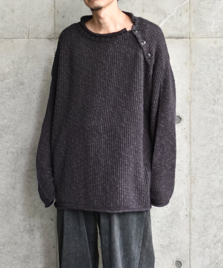 nakedgauge COTTON LINEN LOOSE FIT SWEATER