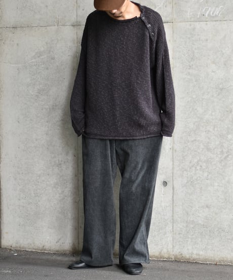 nakedgauge COTTON LINEN LOOSE FIT SWEATER