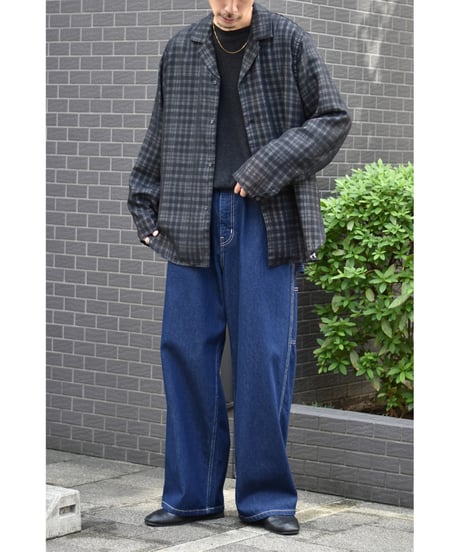saby LAPEL SHIRTS - Bishu Japan wool Plaid FAB -