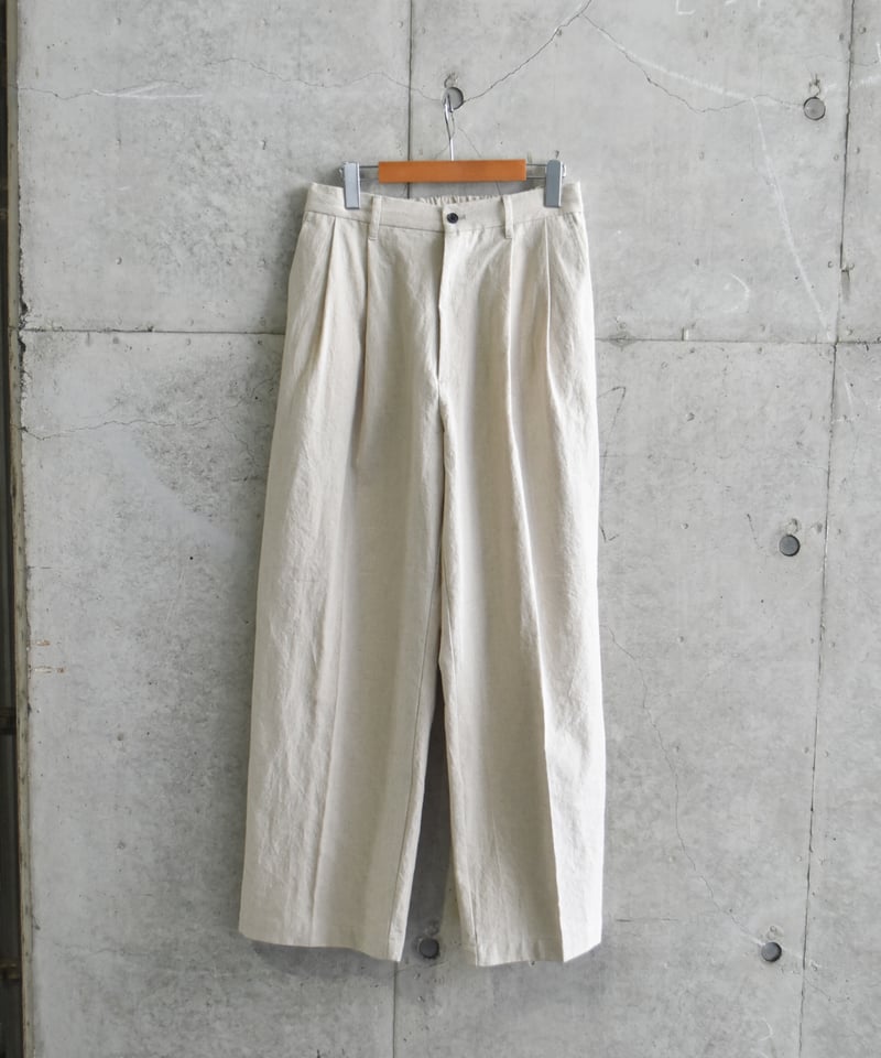 yose cotton linen 2tuck slacks | 45do｜refomed・G
