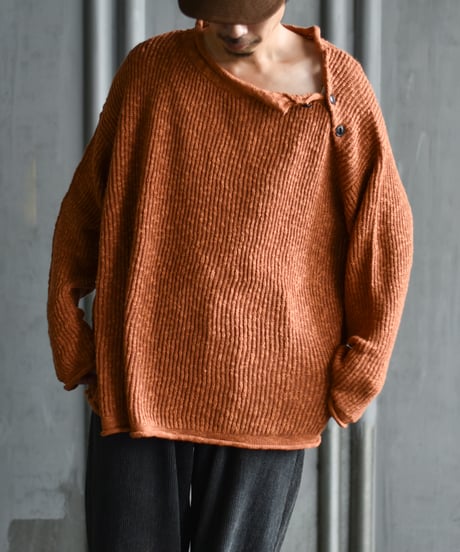 nakedgauge COTTON LINEN LOOSE FIT SWEATER