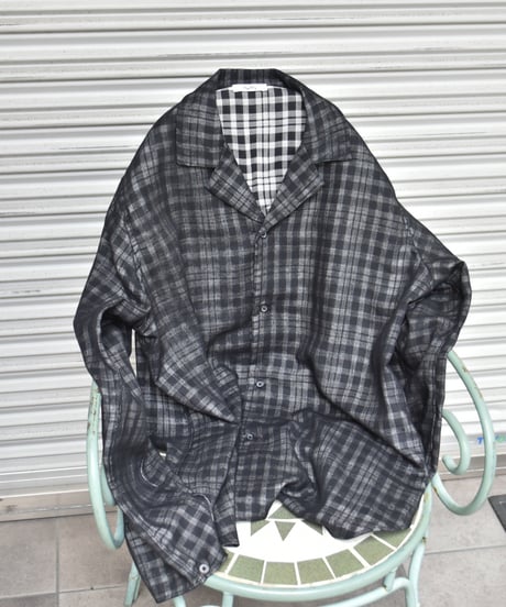 saby LAPEL SHIRTS - Bishu Japan wool Plaid FAB -