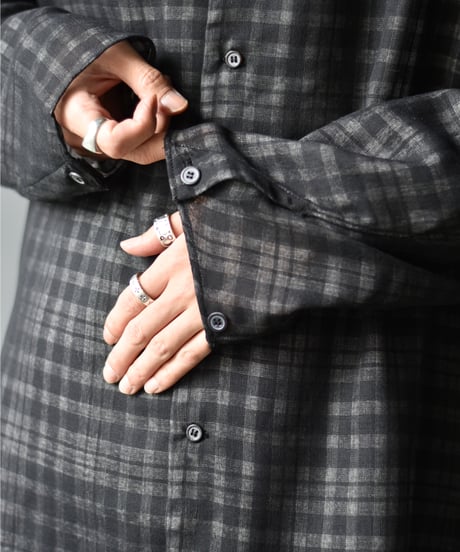 saby LAPEL SHIRTS - Bishu Japan wool Plaid FAB -