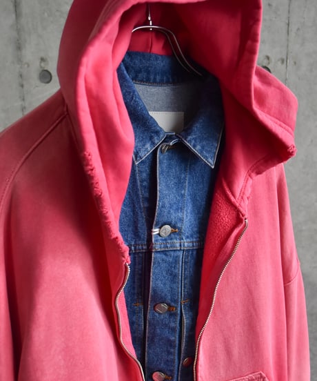 【LAST1】MOOJI MOOJI OVERSIZE ZIP UP HOODIE AGED