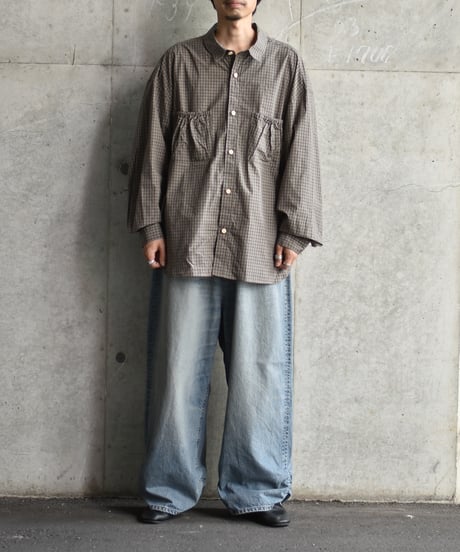 refomed WRIST WIDE  SHIRT "CHECK"