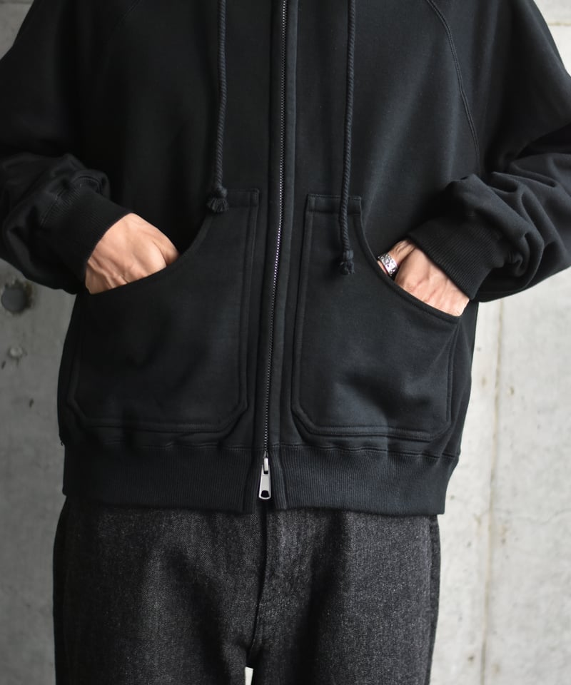MATSUFUJI Zip up Sweat Hoodie black | 45do｜re