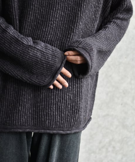 nakedgauge COTTON LINEN LOOSE FIT SWEATER