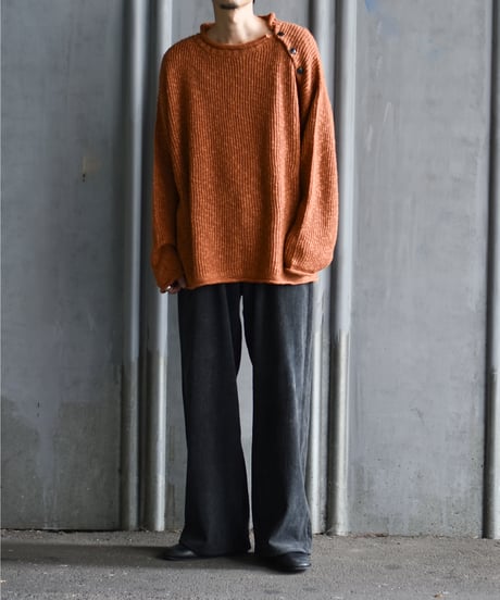 nakedgauge COTTON LINEN LOOSE FIT SWEATER