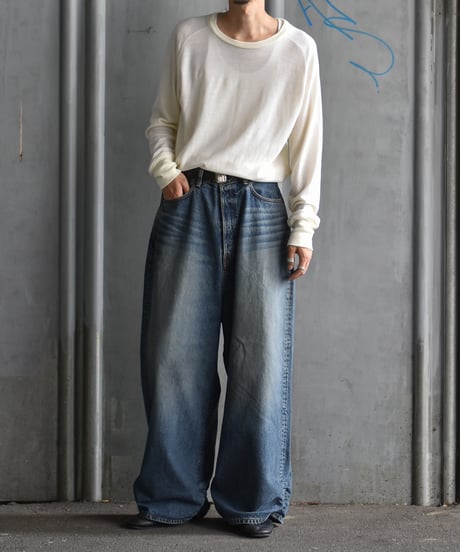 refomed FRESH MAN DENIM WIDE PANTS by EDWIN "USED"