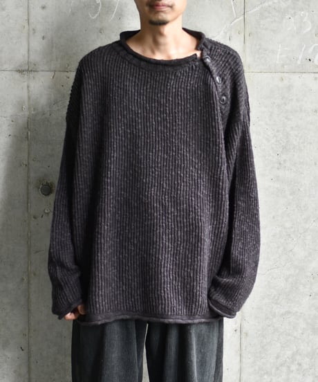 nakedgauge COTTON LINEN LOOSE FIT SWEATER
