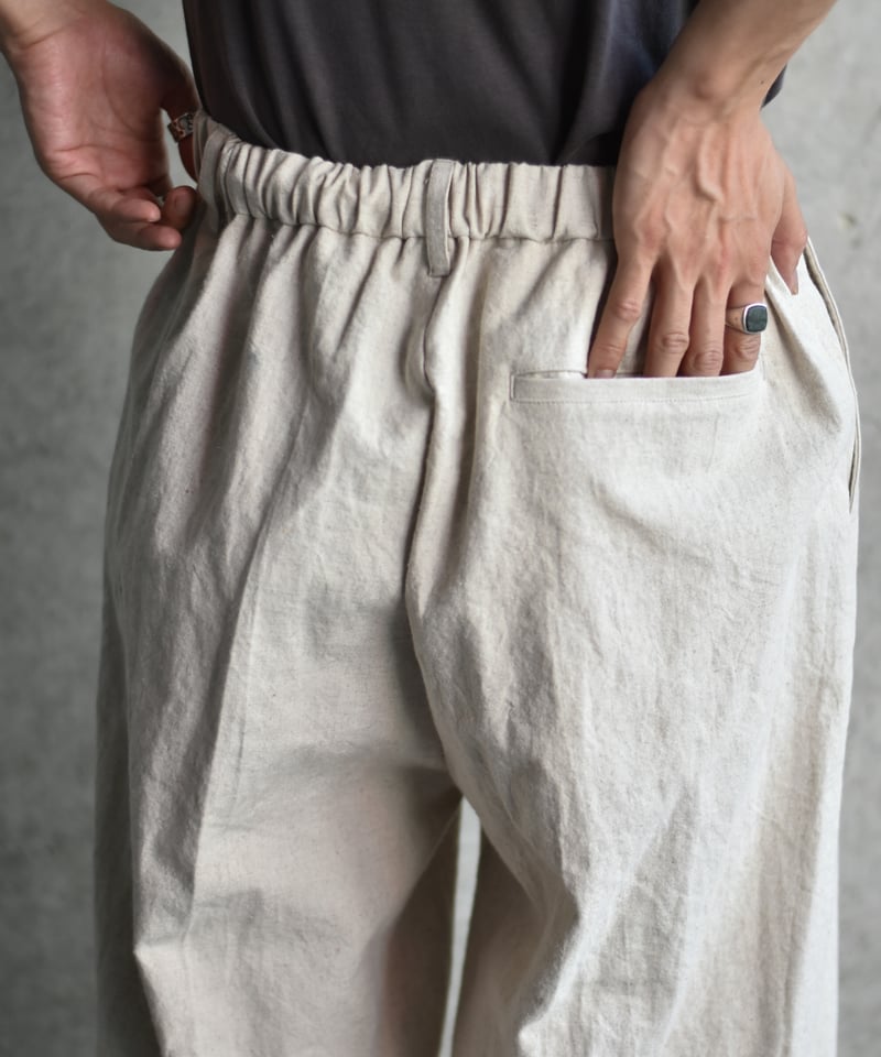 yose cotton linen 2tuck slacks | 45do｜refomed・G