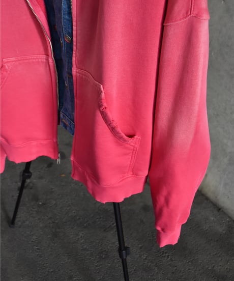 【LAST1】MOOJI MOOJI OVERSIZE ZIP UP HOODIE AGED