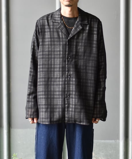 saby LAPEL SHIRTS - Bishu Japan wool Plaid FAB -