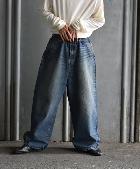 refomed FRESH MAN DENIM WIDE PANTS by EDWIN "USED"