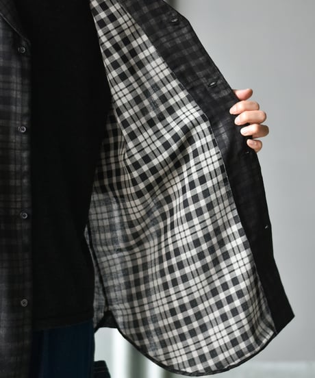 saby LAPEL SHIRTS - Bishu Japan wool Plaid FAB -