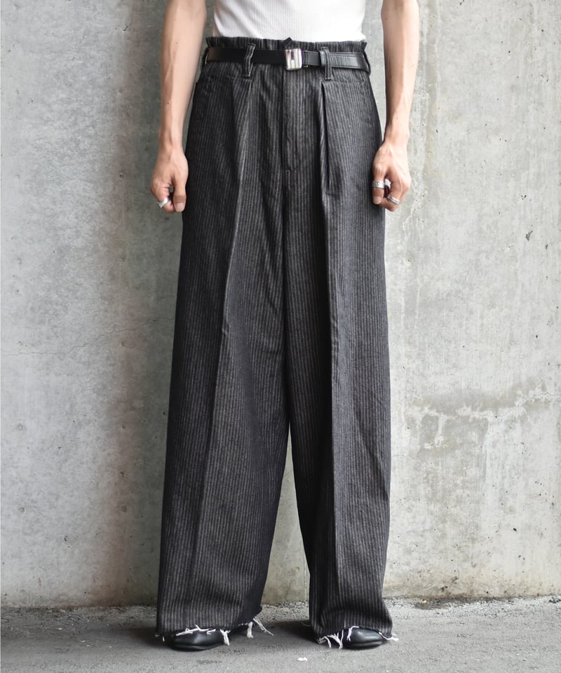 LAST1】saby TUCK BAGGY TYPE 3 - Stripe Jacquard