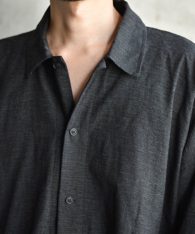 O project WIDE FIT SHIRT/FINE STRIPE COTTON CL