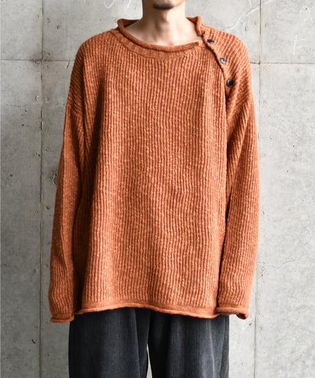 nakedgauge COTTON LINEN LOOSE FIT SWEATER