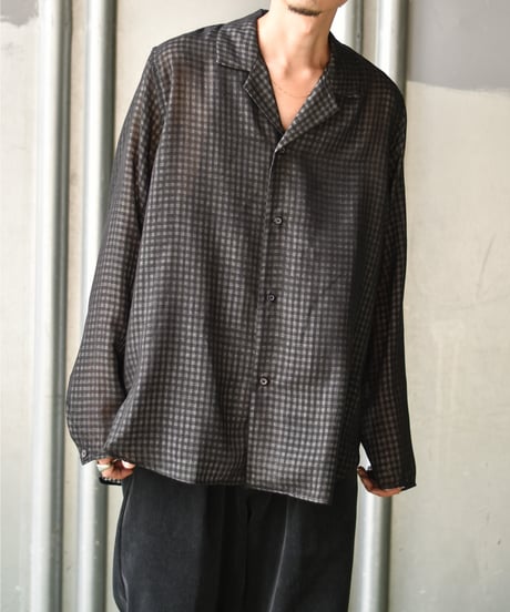 saby LAPEL SHIRTS - Bishu Japan wool Plaid FAB -