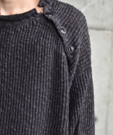nakedgauge COTTON LINEN LOOSE FIT SWEATER