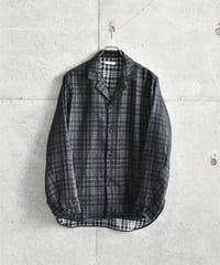 【LAST1】saby LAPEL SHIRTS - Bishu Japan wool Plaid FAB -