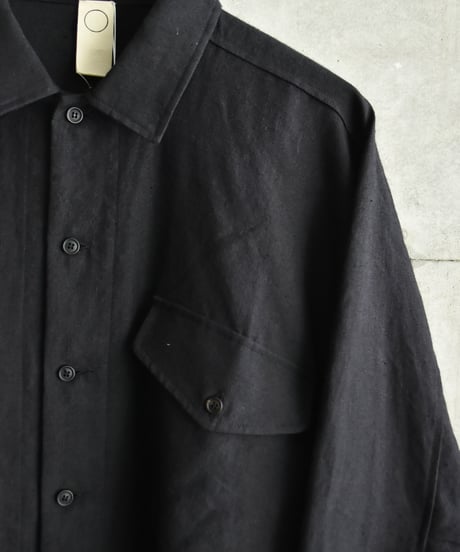 O project  PLAIN LOOSE SHIRT/MOHAIR WOOL LINEN