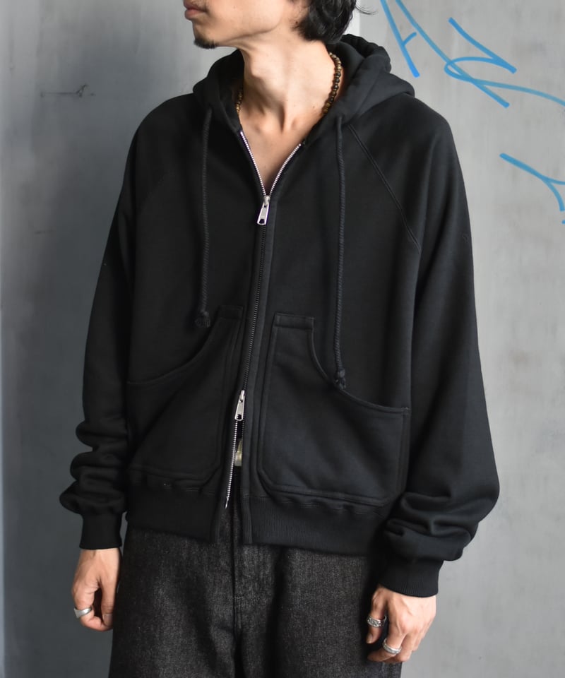 MATSUFUJI Zip up Sweat Hoodie black | 45do｜re