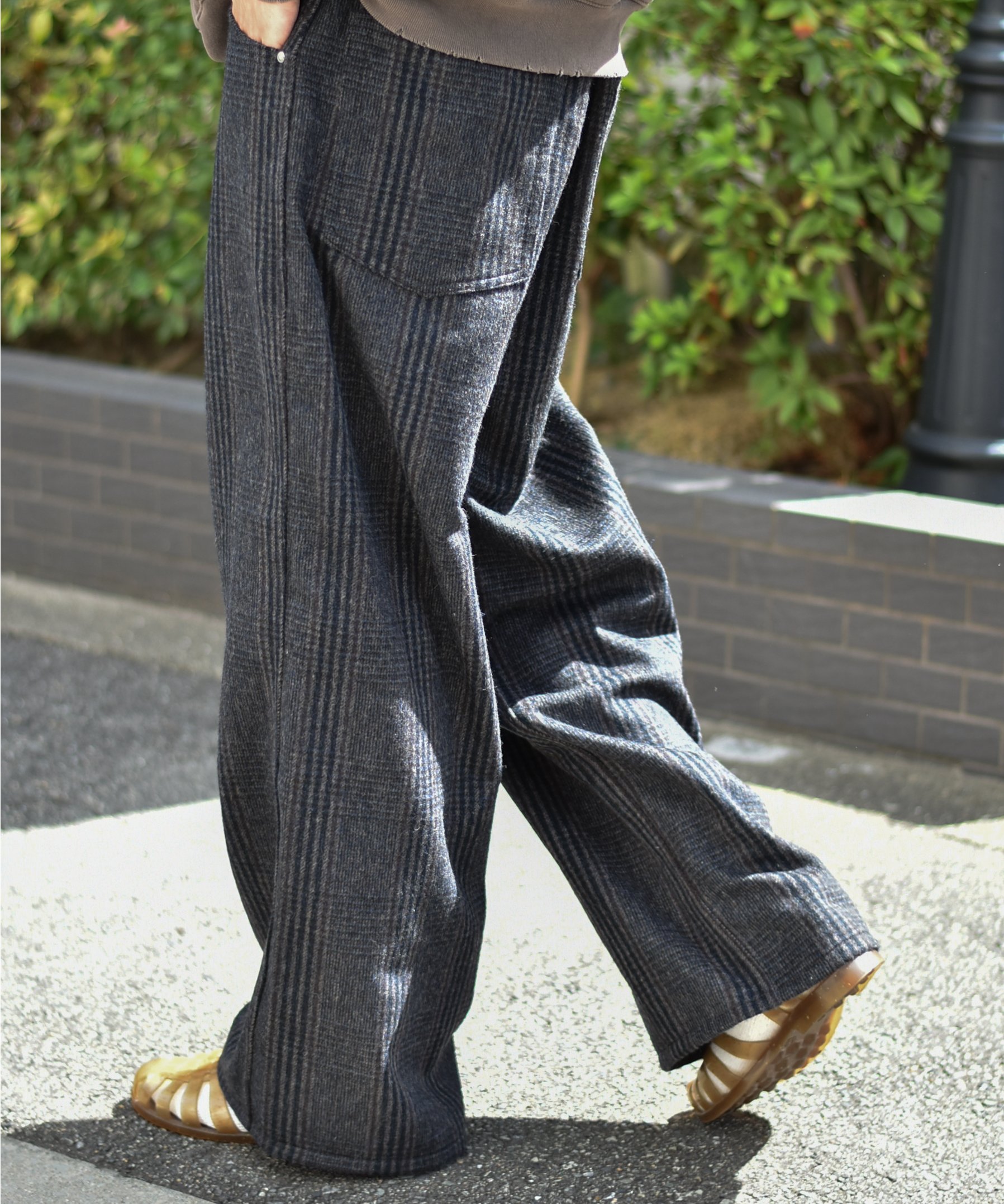 Willow Pants P-018 CHA-check | 45do｜refomed・Gor