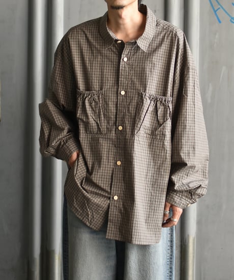refomed WRIST WIDE  SHIRT "CHECK"