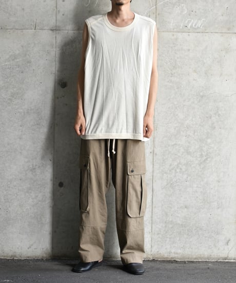 O project SLEEVELESS TEE  / COTTON HEMP JERSEY