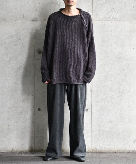 nakedgauge COTTON LINEN LOOSE FIT SWEATER
