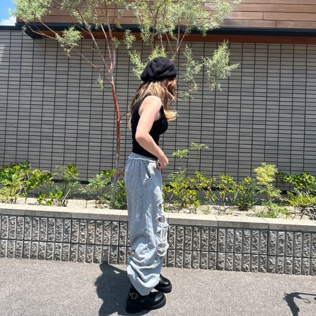 【即納】damage sweat pants ～mom～