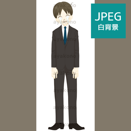 放心状態で涙を流しているスーツ姿の男性【JPEG】