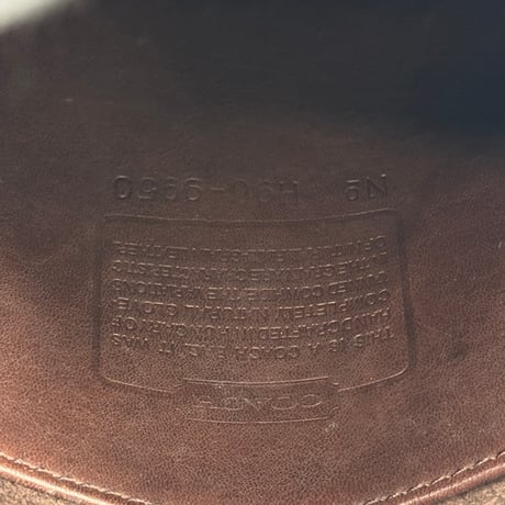 COACH オールドコーチ ブラウン ハンドクラフト レザー ショルダーバッグ