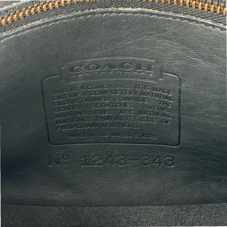 COACH カンタベリー レザー ブラック サークル ショルダーバッグ 343