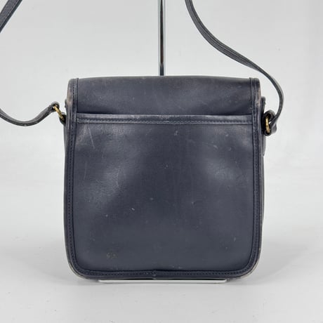 COACH オールドコーチ レザーショルダーバッグ ネイビー ブラック グラブタン